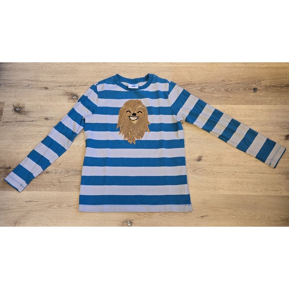 Hanna Andersson Boys Size 140 (US 10) Chewbacca Star Wars Christmas Long Sleeve - Picture 1 of 5